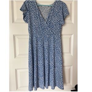 Blue Floral Women's Dress